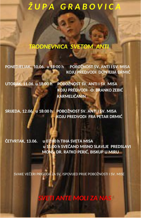 Trodnevnica i proslava sv.Ante 2024.g.